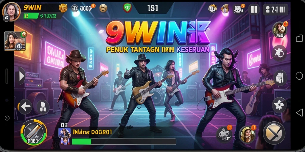 Screenshot utama <strong>9WIN</strong> yang menunjukkan gameplay musik yang seru.