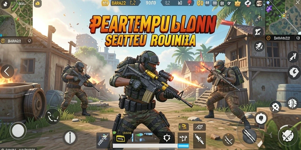 Tampilan gameplay BARA22 yang mendebarkan dan seru.
