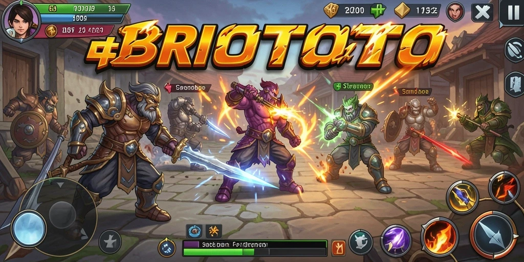 Gameplay lengkap BRIOTOTO menunjukkan pertarungan strategi yang mendebarkan.