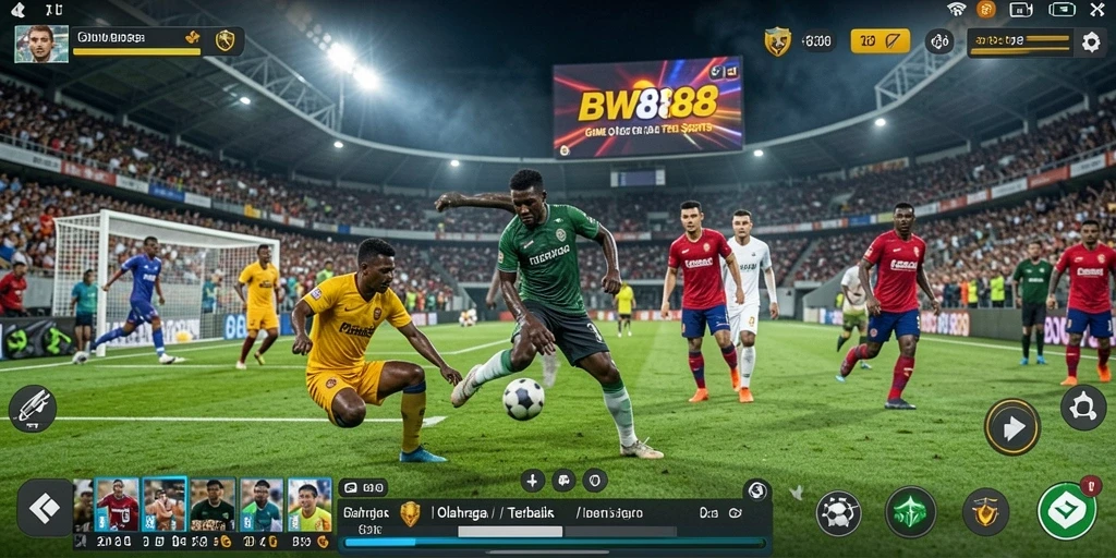 Screenshot utama BW888 menampilkan aksi seru dalam permainan olahraga.