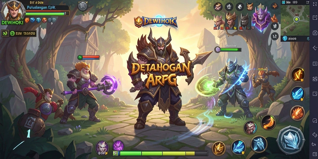 Tangkapan layar DEWIHOKI menunjukkan aksi pertempuran seru di dunia ARPG yang menakjubkan.