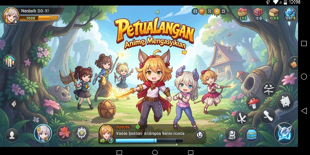 Screenshot menampilkan karakter utama dalam pertempuran seru di dunia Anime.
