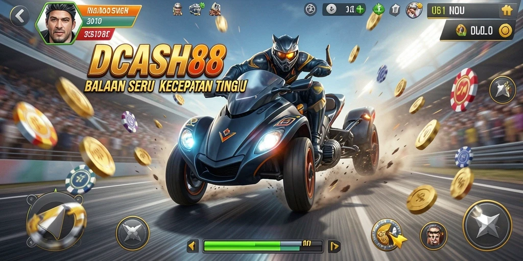 Tampilan gameplay Racing yang mendebarkan di IDCASH88.