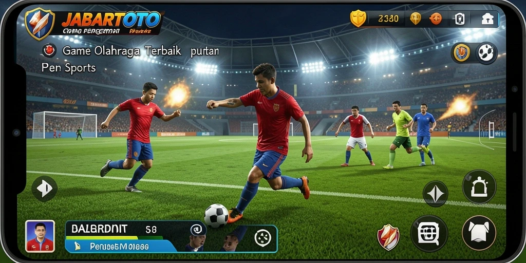 Screenshot utama JABARTOTO menampilkan serunya pertandingan olahraga.