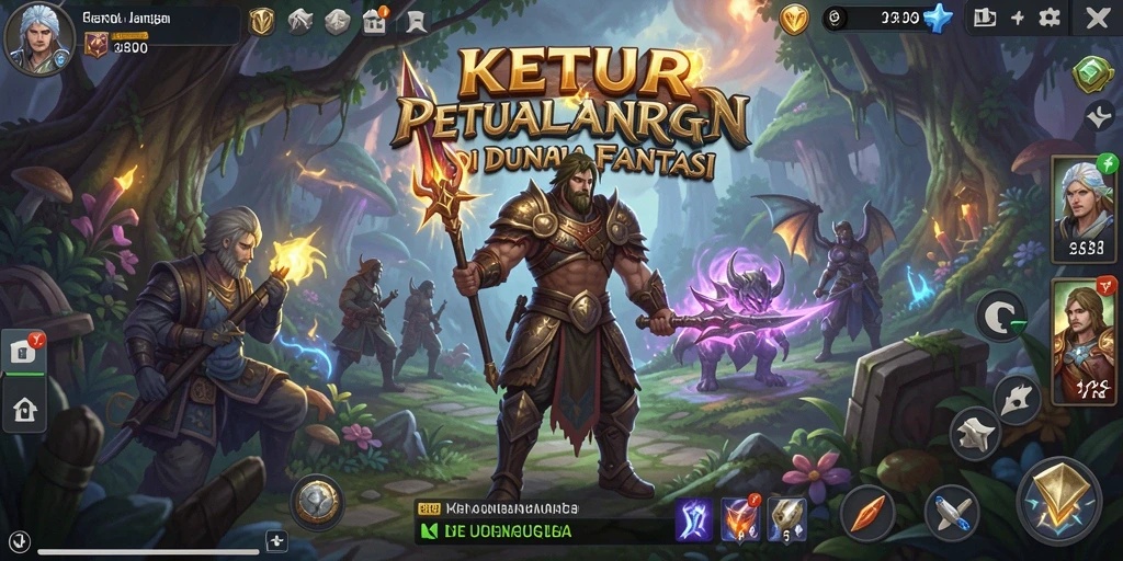 Tangkapan layar KETUA menunjukkan aksi seru dalam pertempuran RPG.