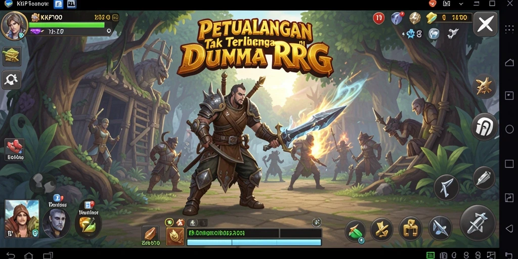 Tampilan gameplay KPK100 menunjukkan pertempuran epik dan eksplorasi dunia yang luas.