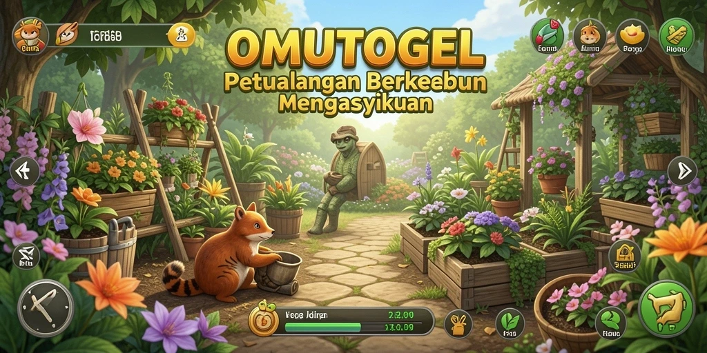 Tampilan gameplay berkebun yang menarik dan interaktif.