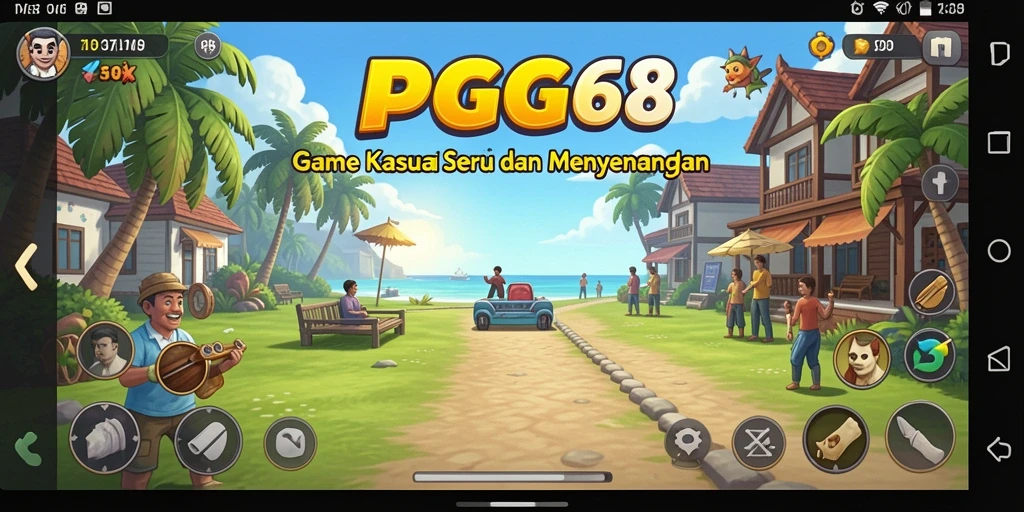 Screenshot PGG68 menampilkan gameplay kasual yang menarik dan seru.