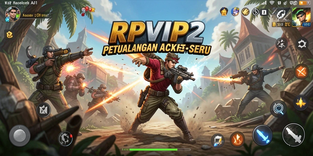 Tangkapan layar gameplay RPVIP2 yang menegangkan dan penuh aksi.