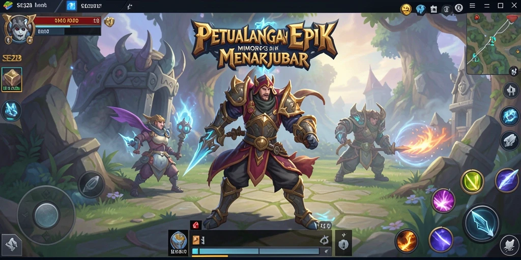 Tampilan gameplay SE328 dengan aksi pertarungan yang mendebarkan dalam dunia MMORPG.