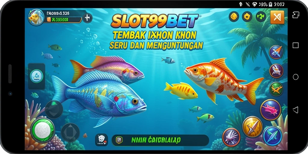Tampilan gameplay seru saat menangkap ikan di SLOT99BET.