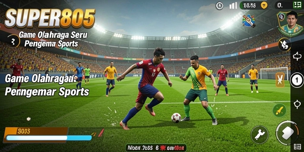 Tampilan gameplay SUPER805 yang menampilkan keseruan olahraga.