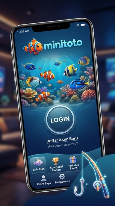 Tampilan utama aplikasi minitoto dengan fitur-fitur unggulan.